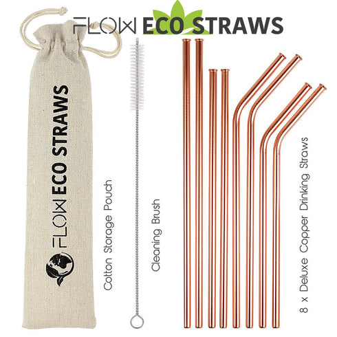 Copper Metal Drinking Straws